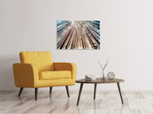Laden Sie das Bild in den Galerie-Viewer, Leinwandbild Bäume im Schnee