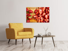 Laden Sie das Bild in den Galerie-Viewer, Leinwandbild Frische Erdbeeren