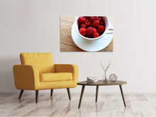 Laden Sie das Bild in den Galerie-Viewer, Leinwandbild Eine Tasse Himbeeren