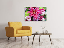 Laden Sie das Bild in den Galerie-Viewer, Leinwandbild Blumenstrauss mit Lilie