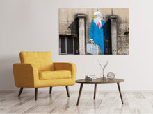 Laden Sie das Bild in den Galerie-Viewer, Leinwandbild Graffiti an einer Fabrik