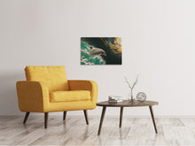 Laden Sie das Bild in den Galerie-Viewer, Leinwandbild Faszination Delfin