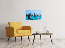 Laden Sie das Bild in den Galerie-Viewer, Leinwandbild 3 Delfine