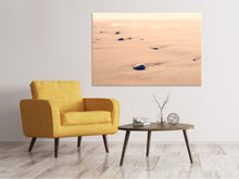 Laden Sie das Bild in den Galerie-Viewer, Leinwandbild Kiesel im Sand