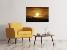 Laden Sie das Bild in den Galerie-Viewer, Leinwandbild Sonnenuntergang mit Heissluft Ballon