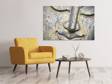 Laden Sie das Bild in den Galerie-Viewer, Leinwandbild Kopf eines Buddha in XXL