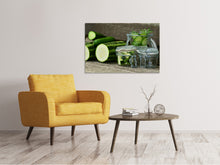 Laden Sie das Bild in den Galerie-Viewer, Leinwandbild Zucchinis und Gurken