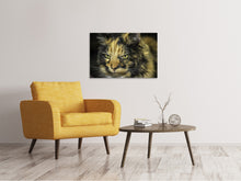 Laden Sie das Bild in den Galerie-Viewer, Leinwandbild Achtung Katze