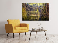 Laden Sie das Bild in den Galerie-Viewer, Leinwandbild See im Wald
