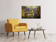Laden Sie das Bild in den Galerie-Viewer, Leinwandbild See im Wald