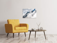 Laden Sie das Bild in den Galerie-Viewer, Leinwandbild Bergsicht mit Wolken