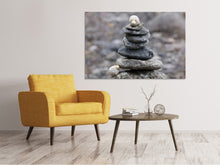 Laden Sie das Bild in den Galerie-Viewer, Leinwandbild Steinstapel Schaf