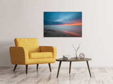 Laden Sie das Bild in den Galerie-Viewer, Leinwandbild Strand im Abendrot