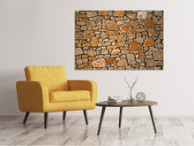 Laden Sie das Bild in den Galerie-Viewer, Leinwandbild Natur Steinmauer