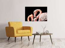 Laden Sie das Bild in den Galerie-Viewer, Leinwandbild Prächtige Flamingos