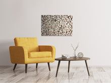 Laden Sie das Bild in den Galerie-Viewer, Leinwandbild Holzstapel