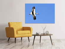 Laden Sie das Bild in den Galerie-Viewer, Leinwandbild Der Storch in Aktion