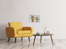 Laden Sie das Bild in den Galerie-Viewer, Leinwandbild 2 Giraffen