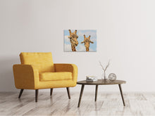 Laden Sie das Bild in den Galerie-Viewer, Leinwandbild 2 Giraffen