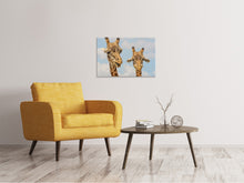 Laden Sie das Bild in den Galerie-Viewer, Leinwandbild 2 Giraffen