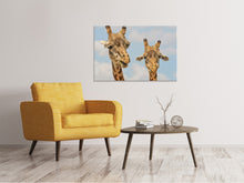 Laden Sie das Bild in den Galerie-Viewer, Leinwandbild 2 Giraffen