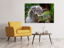 Laden Sie das Bild in den Galerie-Viewer, Leinwandbild Mama und Baby Koala