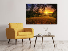 Laden Sie das Bild in den Galerie-Viewer, Leinwandbild Eine Landschaft im Sonnenuntergang