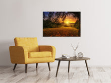 Laden Sie das Bild in den Galerie-Viewer, Leinwandbild Eine Landschaft im Sonnenuntergang