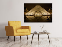 Laden Sie das Bild in den Galerie-Viewer, Leinwandbild Nachts am Louvre