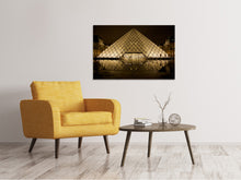 Laden Sie das Bild in den Galerie-Viewer, Leinwandbild Nachts am Louvre