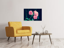 Laden Sie das Bild in den Galerie-Viewer, Leinwandbild Schöne Rosa Rosen