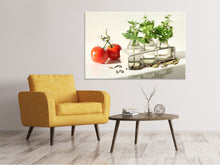 Laden Sie das Bild in den Galerie-Viewer, Leinwandbild Tomaten und Kräuter
