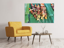 Laden Sie das Bild in den Galerie-Viewer, Leinwandbild Gegrillte Fleischspiesse
