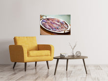 Laden Sie das Bild in den Galerie-Viewer, Leinwandbild Rohe Calamari