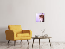 Laden Sie das Bild in den Galerie-Viewer, Leinwandbild Pop Art Katzen Portrait