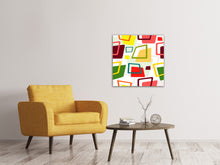 Laden Sie das Bild in den Galerie-Viewer, Leinwandbild Rechtecke im Retrodesign