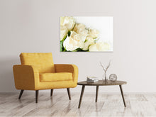 Laden Sie das Bild in den Galerie-Viewer, Leinwandbild Weisse Rosen