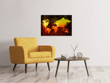 Laden Sie das Bild in den Galerie-Viewer, Leinwandbild Retro-Weltkarte