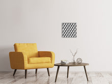 Laden Sie das Bild in den Galerie-Viewer, Leinwandbild 3D-Rauten Silbergrau