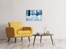 Laden Sie das Bild in den Galerie-Viewer, Leinwandbild Der Wald ohne Spuren im Schnee
