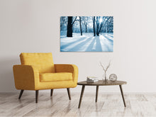 Laden Sie das Bild in den Galerie-Viewer, Leinwandbild Der Wald ohne Spuren im Schnee