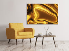 Laden Sie das Bild in den Galerie-Viewer, Leinwandbild Abstrakt Flüssiges Gold