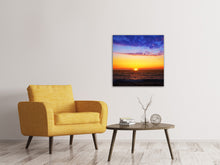 Laden Sie das Bild in den Galerie-Viewer, Leinwandbild Leuchtender Sonnenuntergang