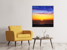 Laden Sie das Bild in den Galerie-Viewer, Leinwandbild Leuchtender Sonnenuntergang