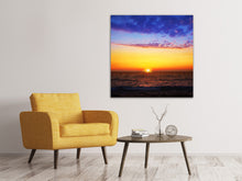 Laden Sie das Bild in den Galerie-Viewer, Leinwandbild Leuchtender Sonnenuntergang