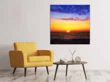 Laden Sie das Bild in den Galerie-Viewer, Leinwandbild Leuchtender Sonnenuntergang