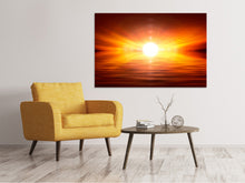 Laden Sie das Bild in den Galerie-Viewer, Leinwandbild Glühender Sonnenuntergang