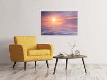 Laden Sie das Bild in den Galerie-Viewer, Leinwandbild Sonnenuntergang auf See