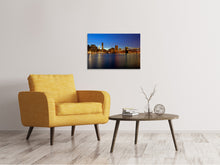 Laden Sie das Bild in den Galerie-Viewer, Leinwandbild Skyline Manhattan im Lichtermeer