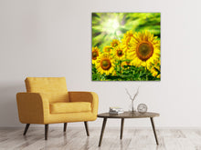 Laden Sie das Bild in den Galerie-Viewer, Leinwandbild Die Sonne und die Blumen